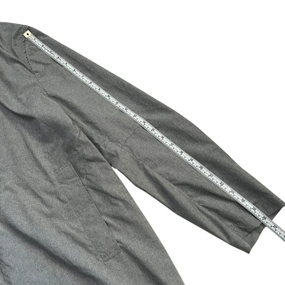 Zerosettanta Studio Men Hooded Tailored Rain Jacket Gray IT 54 US L Quiet Luxury - Picture 8 of 11